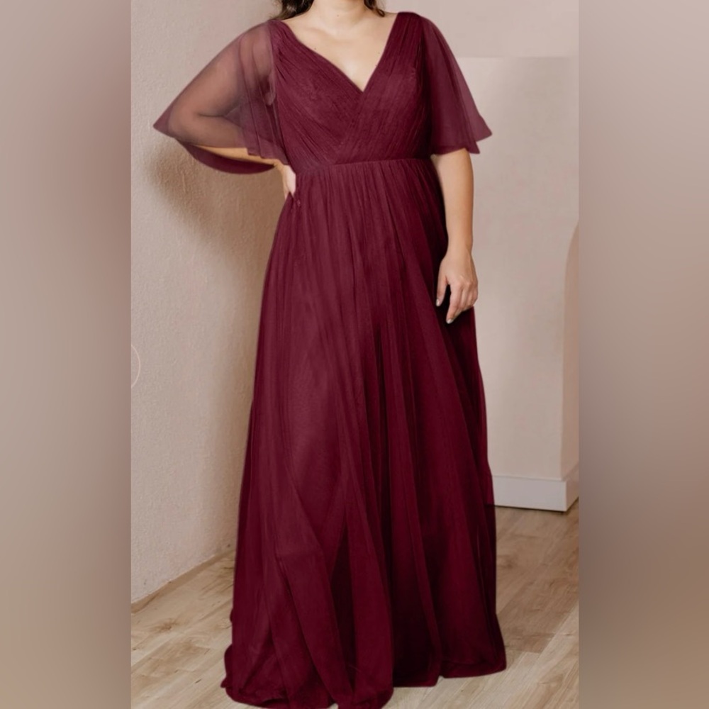 Revelry | long Maroon dress